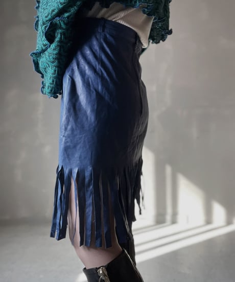 【USED】　Leather Short Skirt②/ 220212-043