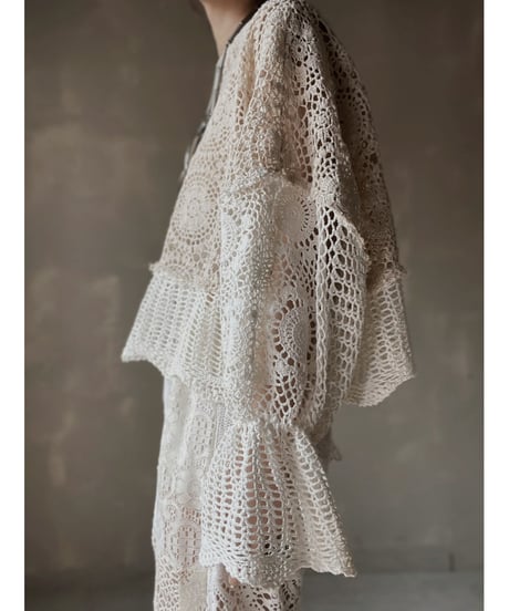 【RE;CIRCLE】 RE Crochet Patchwork L/S Top⑥/20220317-011