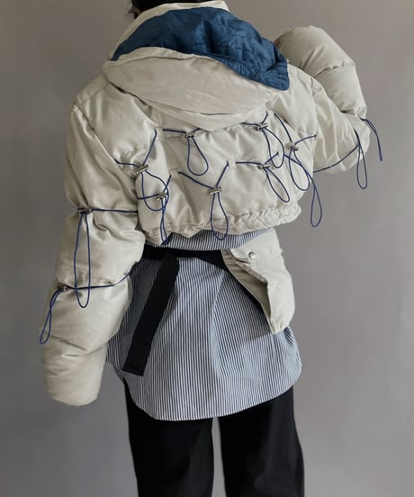 【RE;CIRCLE】 RE Draw Code Short Down White×Blue + Sacoche / 221215-006