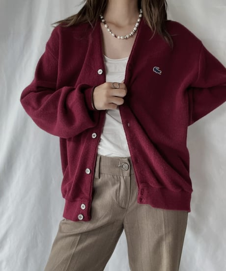 【USED】   LACOSTE Knit Cardigan②/210930-019