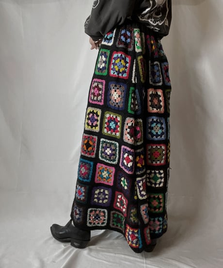 【RE;CIRCLE】 RE Granny Knit Long Skirt②/210917-004