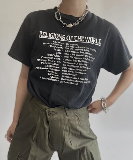 【USED】 T Shirt "Religions of the world" / 220806-012
