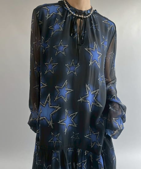 【USED】 Star Design Sheer One-Piece  /251012-003