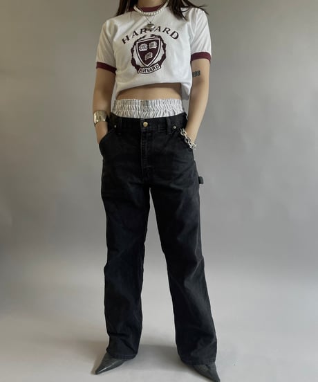 【USED】 Made in USA 80's Champion HARBARD Ringer T-Shirt  /240629-025
