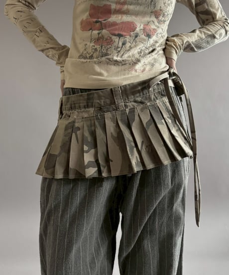 【RE;CIRCLE】 RE  Military Camouflage Wrap Skirt / 260226-005