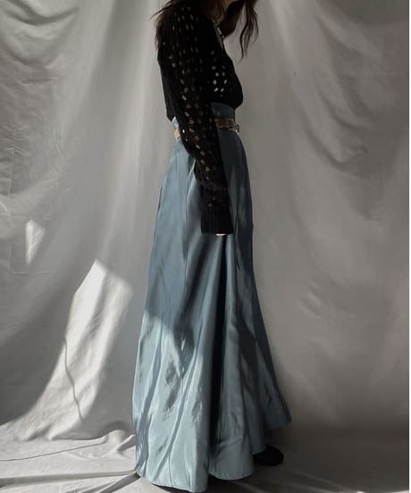 【USED】 Poly Long Skirt made in USA ② / 220107-007