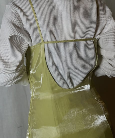 【USED】 Shiny Poly Camisole Dress②/210331-034