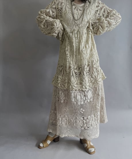 【RE;CIRCLE】 RE Crochet Lace One-piece / 230504-004