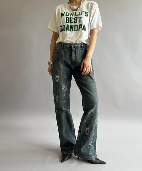 【USED】70~80's WORLD7S BEST GRANDPA T-Shirt /240824-040