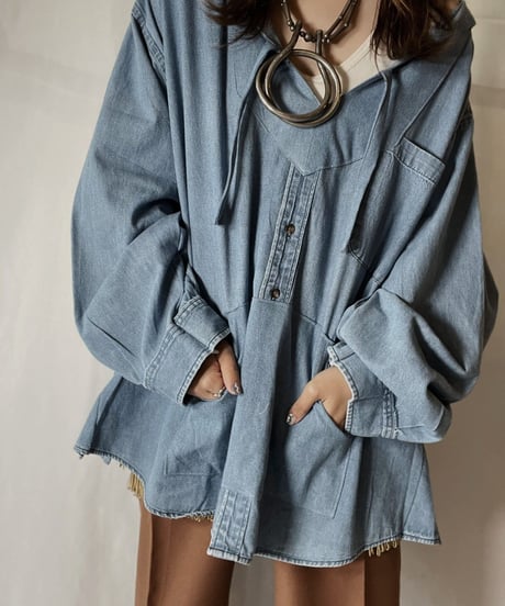 【RE;CIRCLE】 Remake Denim Mexican Parker③/210906-014