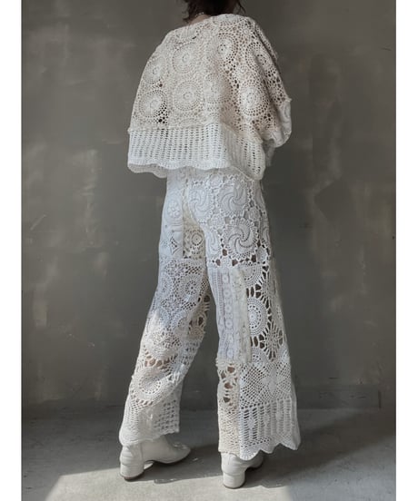【RE;CIRCLE】 RE Crochet Patchwork L/S Top⑥/20220317-011