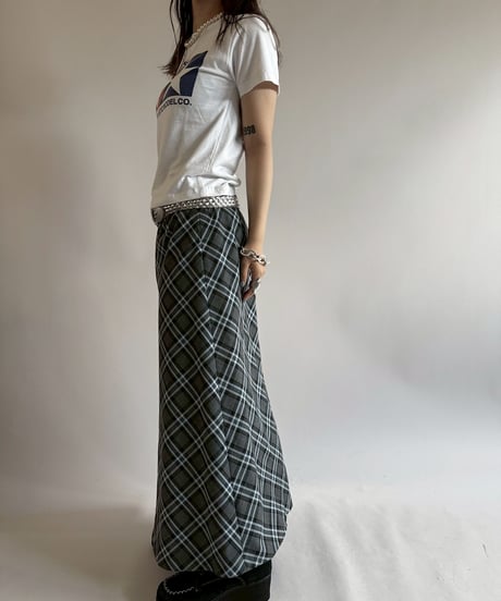 【USED】 Check Long Skirt  /250802-014