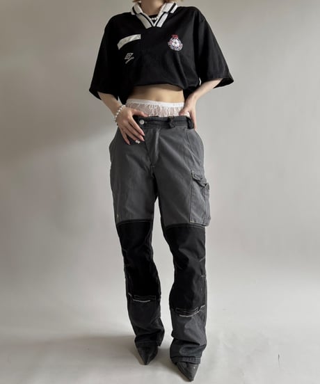 【USED】 90's Football League Referee Soccer Shirt / 250607-012