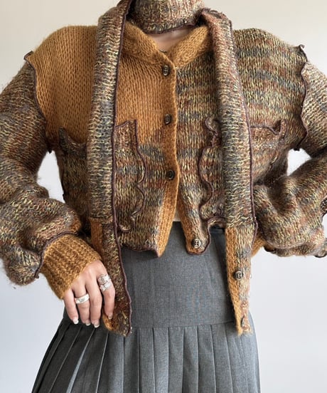 【RE;CIRCLE】 RE Mellow Knit Cardigan + Muffler  /  250123-004