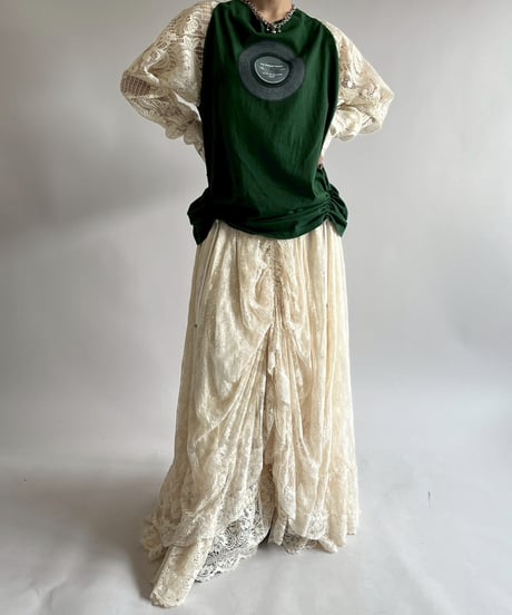 【RE;CIRCLE】 RE Lace Switching Raglan T-Shirt / 250605-007