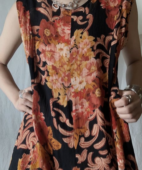【USED】 Flower Patterned N/S One-piece/210714-036