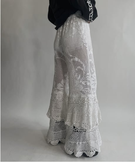 【RE;CIRCLE】 RE Crochet Tiered Pants / 220623-029