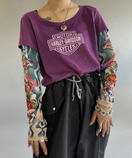 【USED】 Harley Davidson Design L/S T-Shirt/240518-020