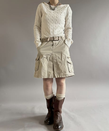 【USED】 Lauren Ralph Lauren Cotton Knit Top / 260221-022