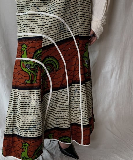 【USED】 African Batik Skirt②/210428-009