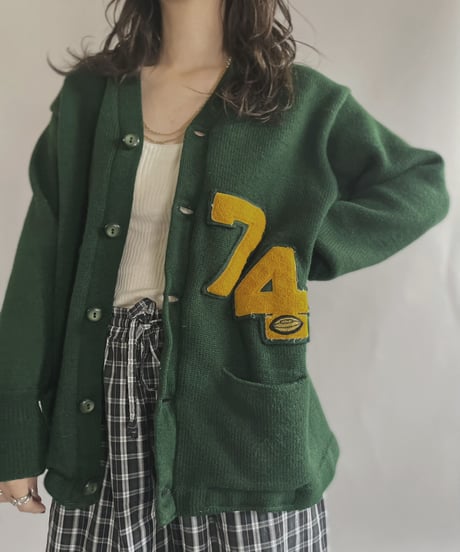 【USED】  Lettered Cardigan / 221105-008