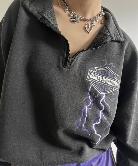 【USED】 Made in USA Harley-Davidson Half Zip Top /250125-009