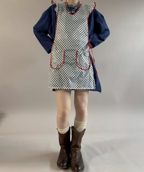 【USED】 Dot Pattern Euro Apron / 260321-019