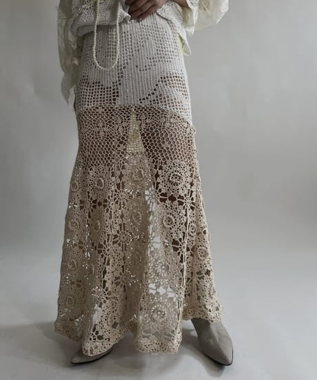 【RE;CIRCLE】 RE Crochet Lace Mermaid Skirt / 220427-009
