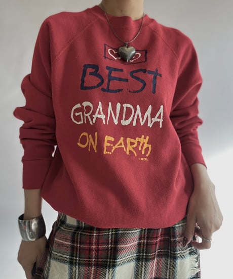 【USED】 80~90's Best GRANDMA ON EARTH Sweat Top /241207-021