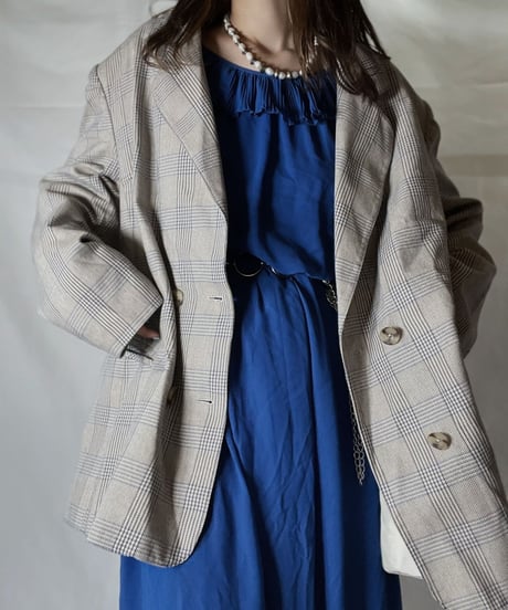 【USED】  Plaid Tailored Jacket/211014-047