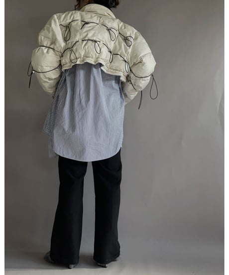 【RE;CIRCLE】 RE Draw Code Short Down White×Black / 221215-007
