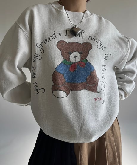 【USED】 Made in USA 90s Russell Athletic Hand Paint Sweat /250118-030