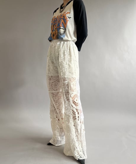 【RE;CIRCLE】 RE Crochet Patch Pants / 240829-002