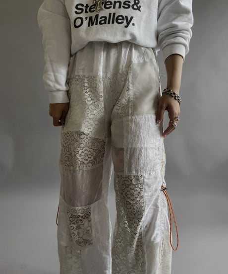 【RE;CIRCLE】 RE White Patch Code Pants / 240509-011
