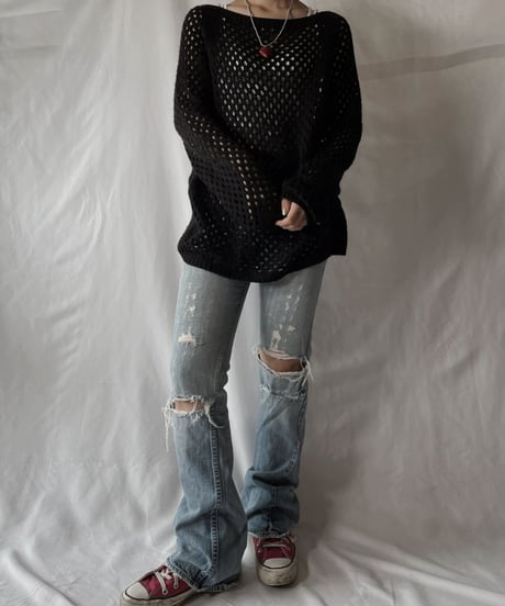 【USED】  Crochet L/S Top/210825-040