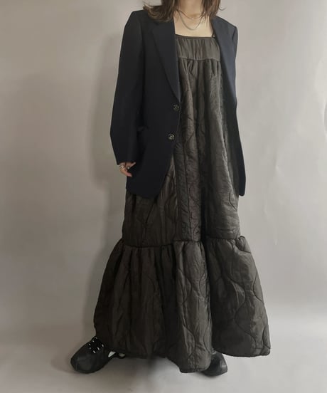 【RE;CIRCLE】 RE Liner Camisole One-piece Long Dyed Black / 23LINER-07