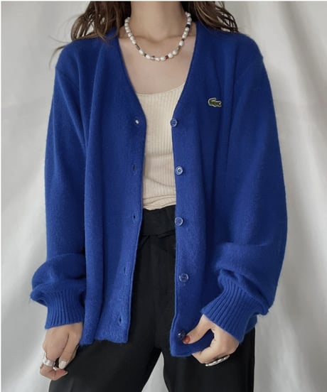 【USED】   LACOSTE Knit Cardigan⑧/211126-016