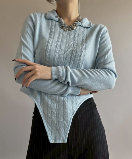 【RE;CIRCLE】 RE Rib Knit Leotard Top / 260416-001