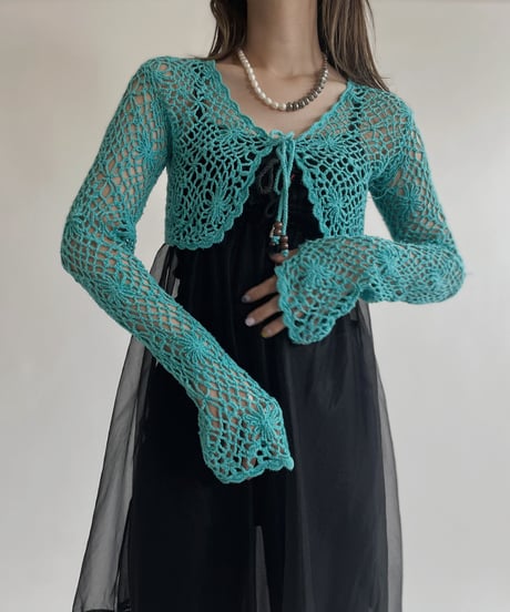 【USED】 Crochet Long Sleeves Cardigan / 220430-014