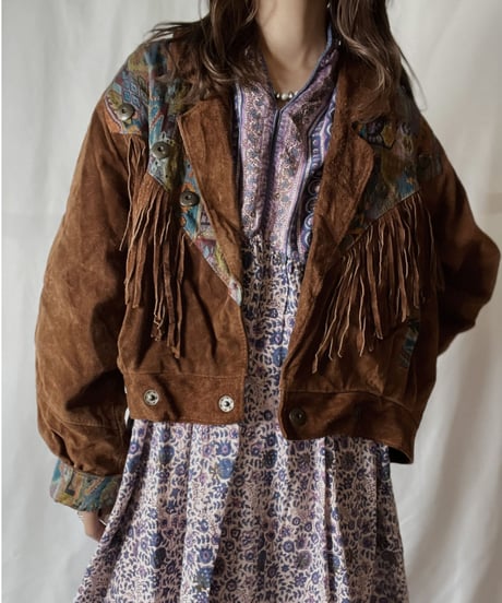 【USED】  Suede Jacket①/211110-028