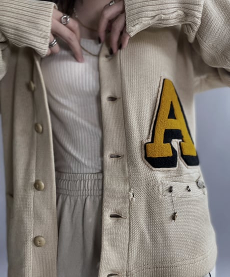 【USED】  Lettered Cardigan / 221105-011