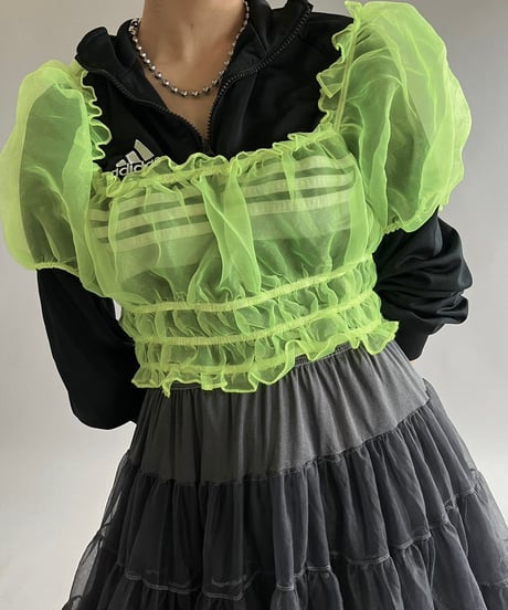 【USED】 Sheer S/S Top /240921-014