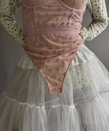 【USED】 Heart Pattern Sheer Camisole /251206-011