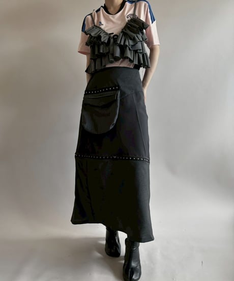 【RE;CIRCLE】 RE Suit Asymmetry Long Skirt/ 250717-008
