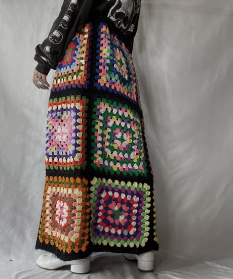 【RE;CIRCLE】 RE Granny Knit Long Skirt①/211014-012