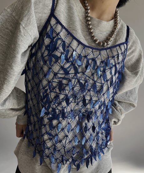【USED】N/S Feather Patterned Top / 240127-017