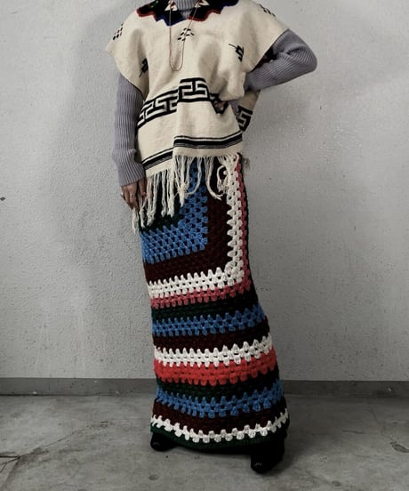 【RE;CIRCLE】 Granny Knit Long Skirt ③ /210125-0010