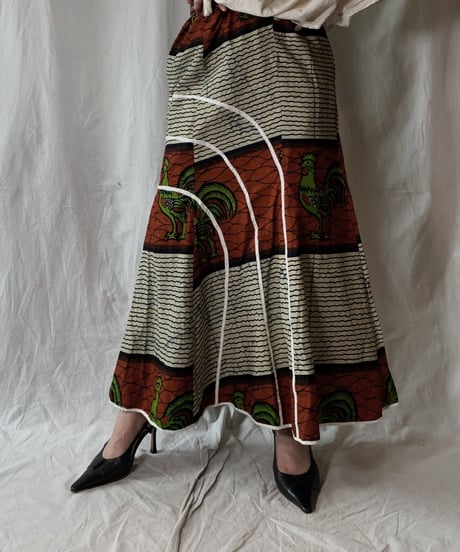 【USED】 African Batik Skirt②/210428-009