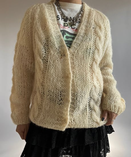 【USED】 Made in Italy Mohair Knit Cardigan /250111-013
