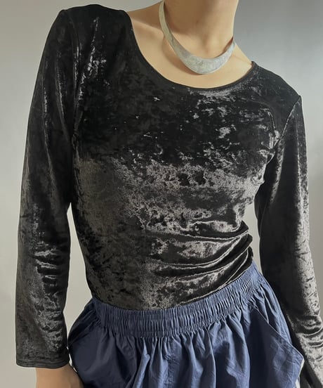 【USED】 Velour Leotard Top /241221-014